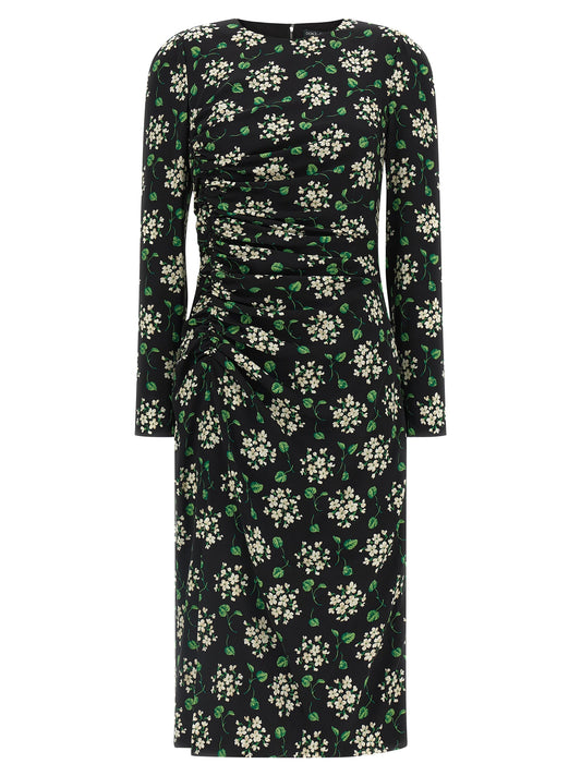 Vestido midi sintético negro de Dolce & Gabbana