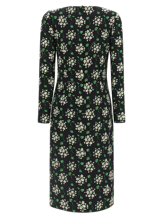 Vestido midi sintético negro de Dolce & Gabbana
