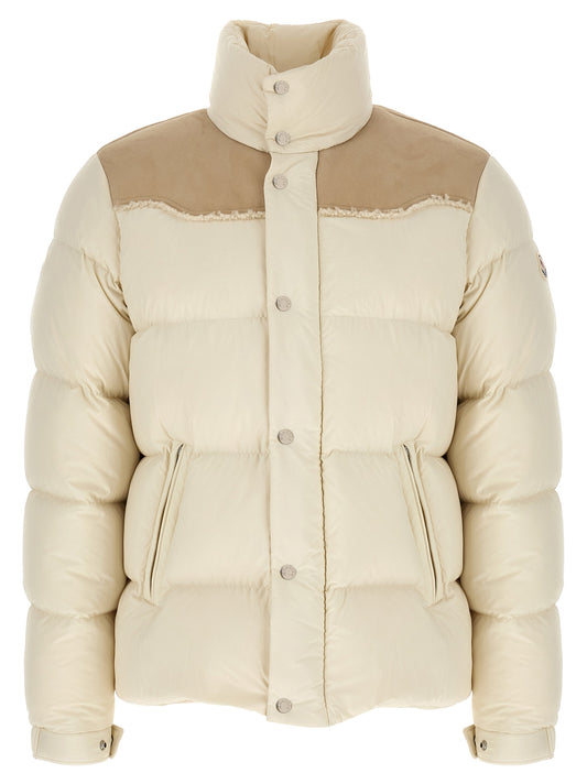 Chaqueta larga Moncler de poliamida beige