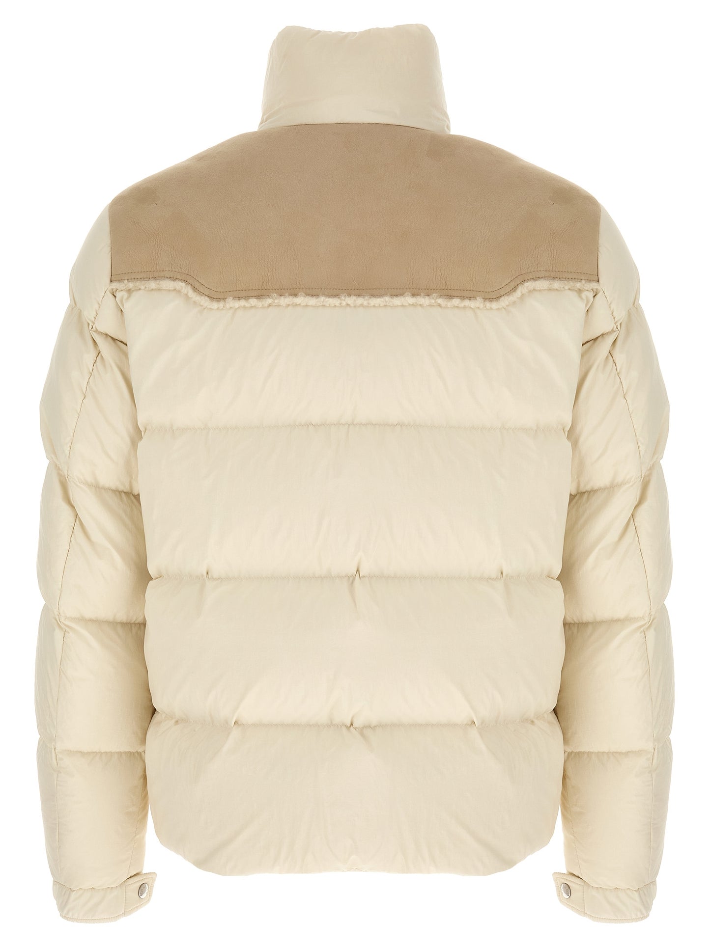 Chaqueta larga Moncler de poliamida beige