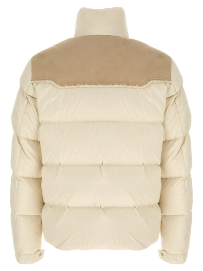 Chaqueta larga Moncler de poliamida beige