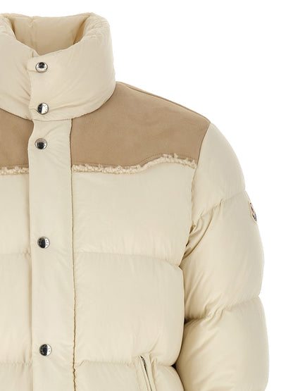 Chaqueta larga Moncler de poliamida beige