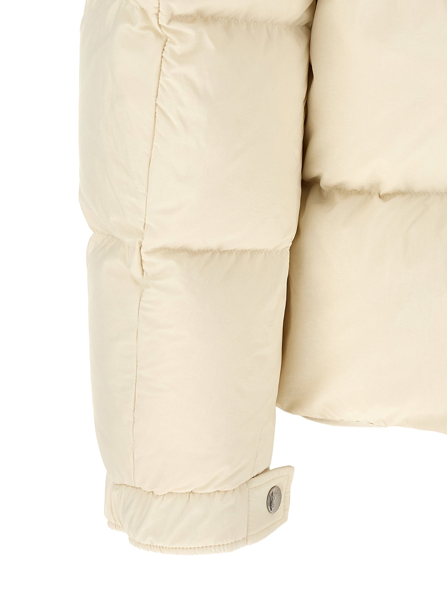 Chaqueta larga Moncler de poliamida beige