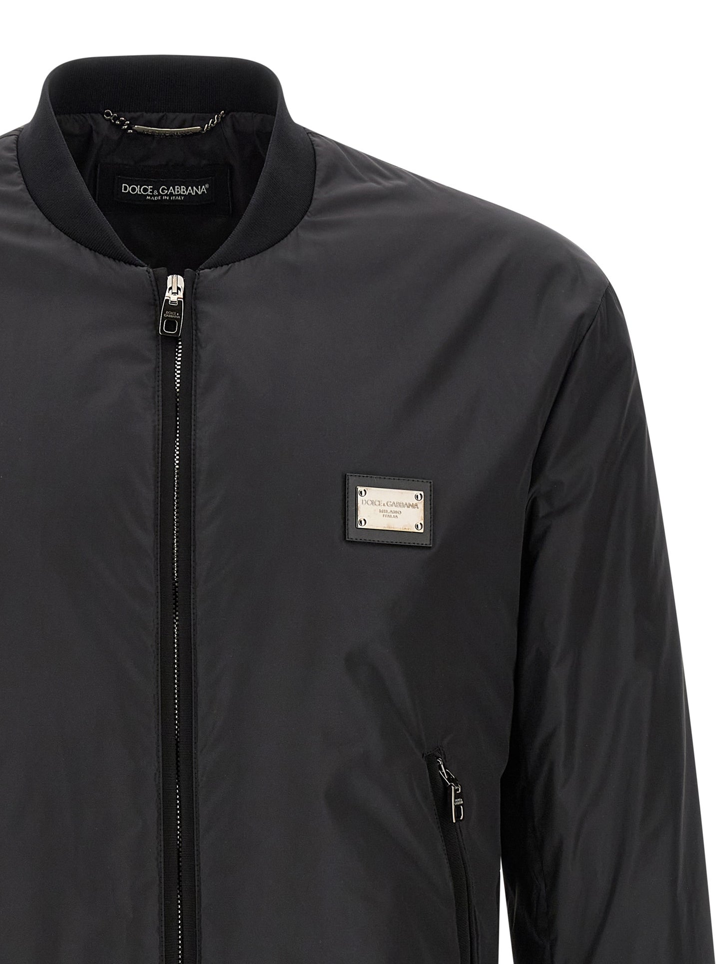 Bomber de poliamida negra Dolce & Gabbana