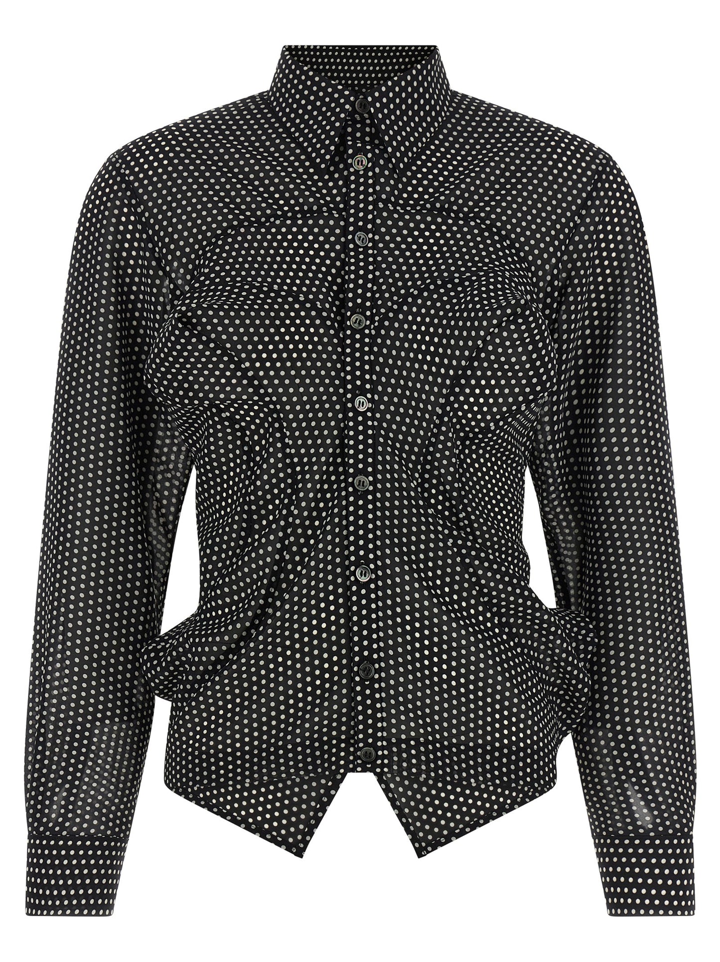 Blusa bicolor de poliéster Junya Watanabe