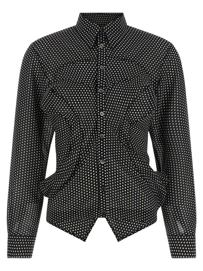 Blusa bicolor de poliéster Junya Watanabe
