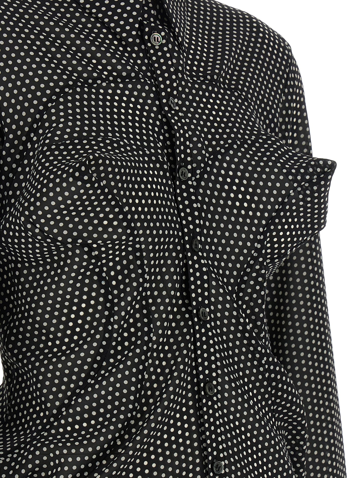 Blusa bicolor de poliéster Junya Watanabe