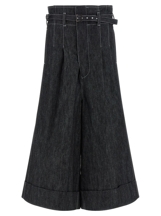 Junya Watanabe Pantalones cortos bermudas de algodón negros