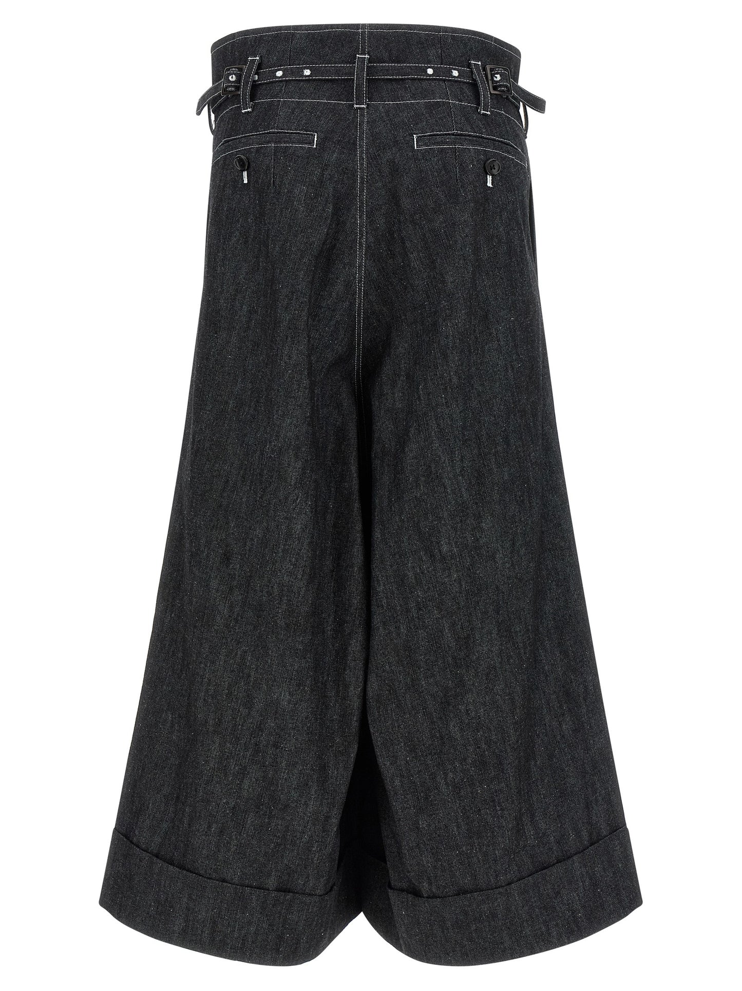Junya Watanabe Black Cotton Bermuda Shorts