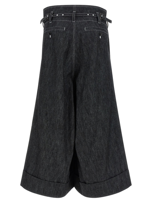 Junya Watanabe Pantalones cortos bermudas de algodón negros