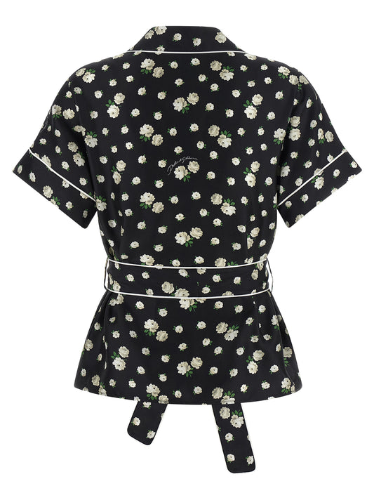 Blusa de seda negra de Dolce & Gabbana