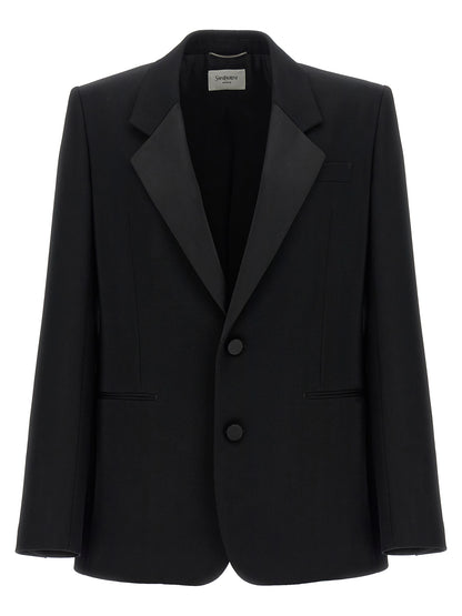 Blazer de lana negro de Saint Laurent