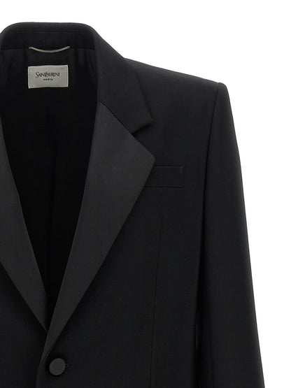 Blazer de lana negro de Saint Laurent