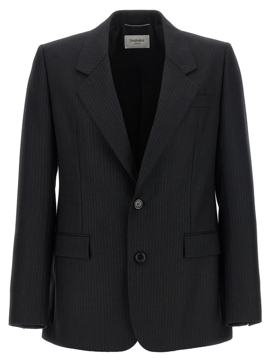 Blazer de lana negro de Saint Laurent