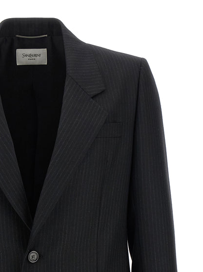 Blazer de lana negro de Saint Laurent