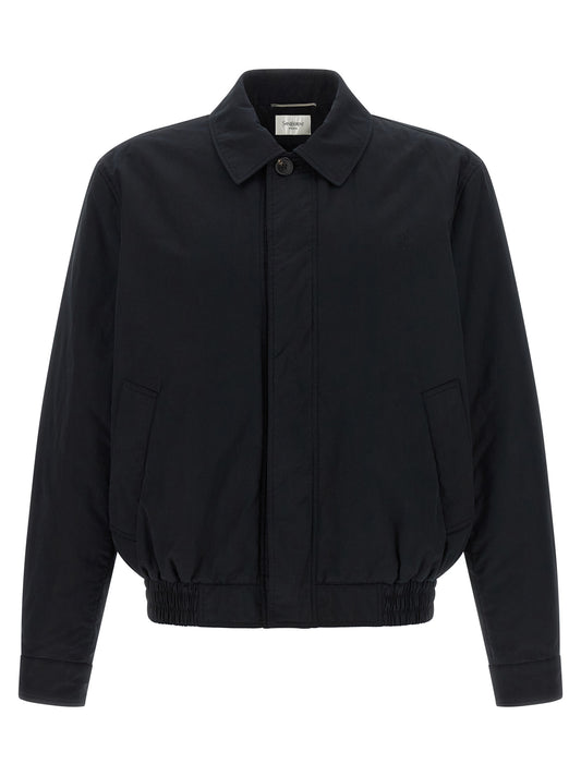 Chaqueta Saint Laurent de algodón negro