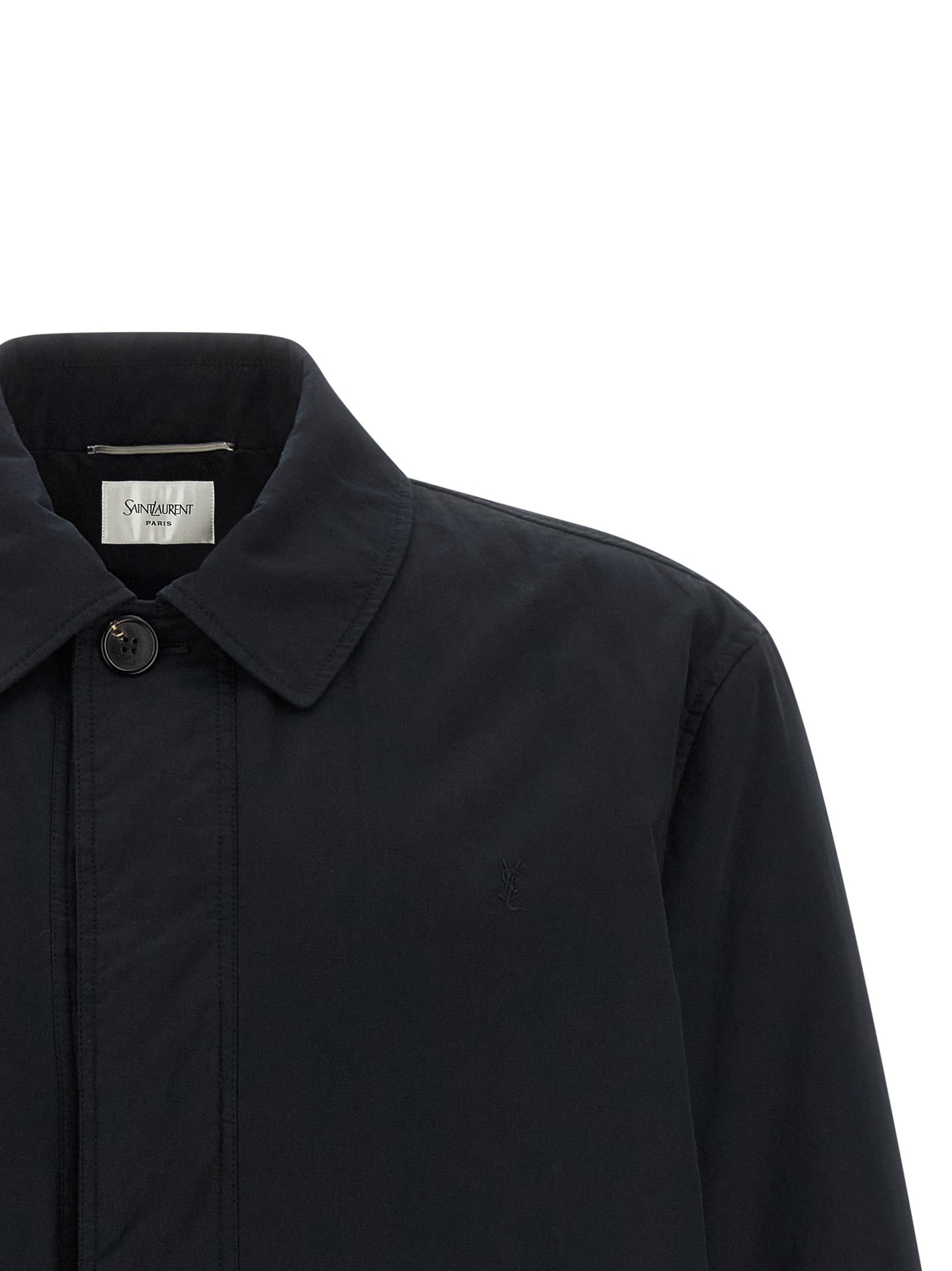 Chaqueta Saint Laurent de algodón negro