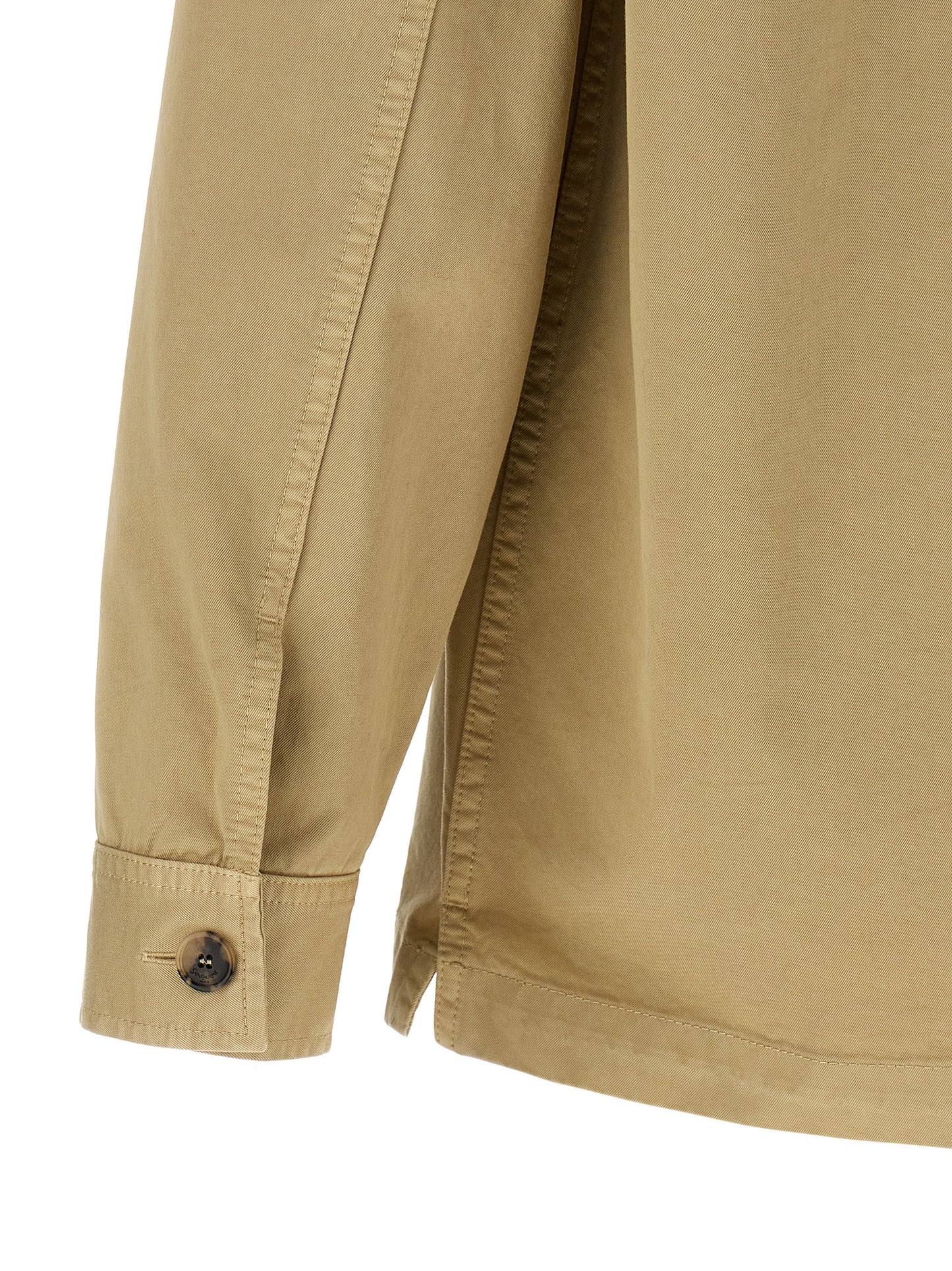 Blusa de algodón beige Saint Laurent