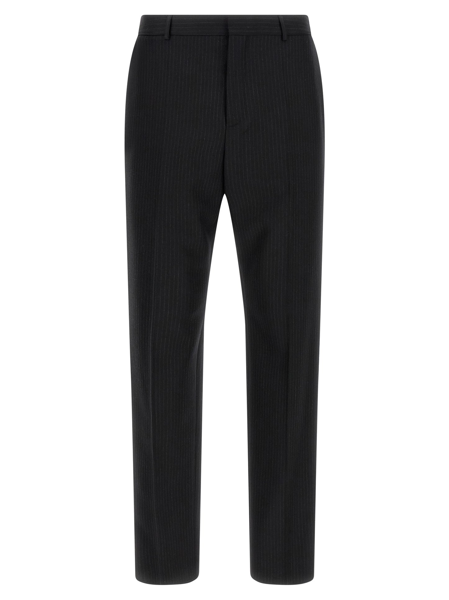 Pantalones de vestir de lana negros Saint Laurent