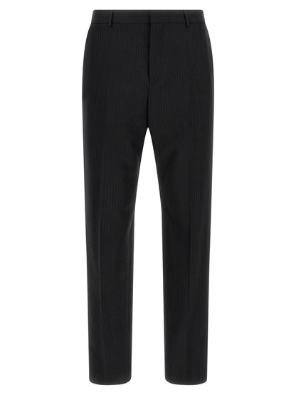 Pantalones de vestir de lana negros Saint Laurent