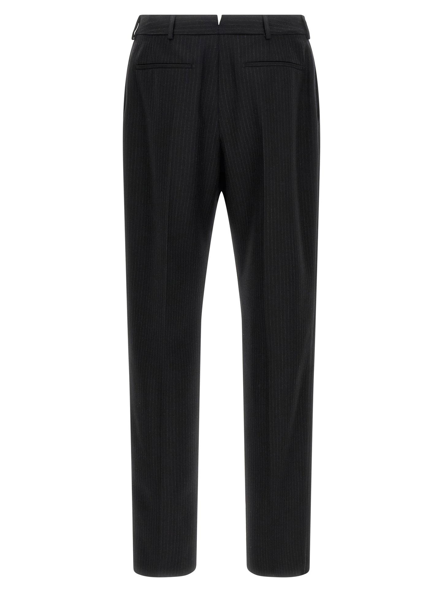 Pantalones de vestir de lana negros Saint Laurent