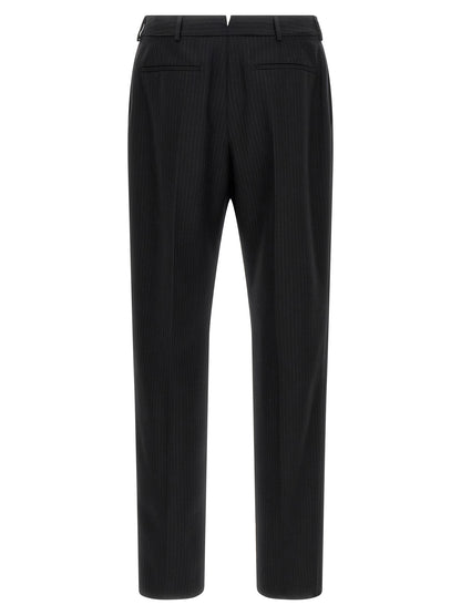 Pantalones de vestir de lana negros Saint Laurent