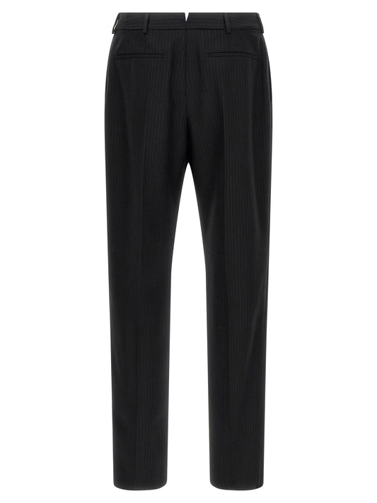 Pantalones de vestir de lana negros Saint Laurent