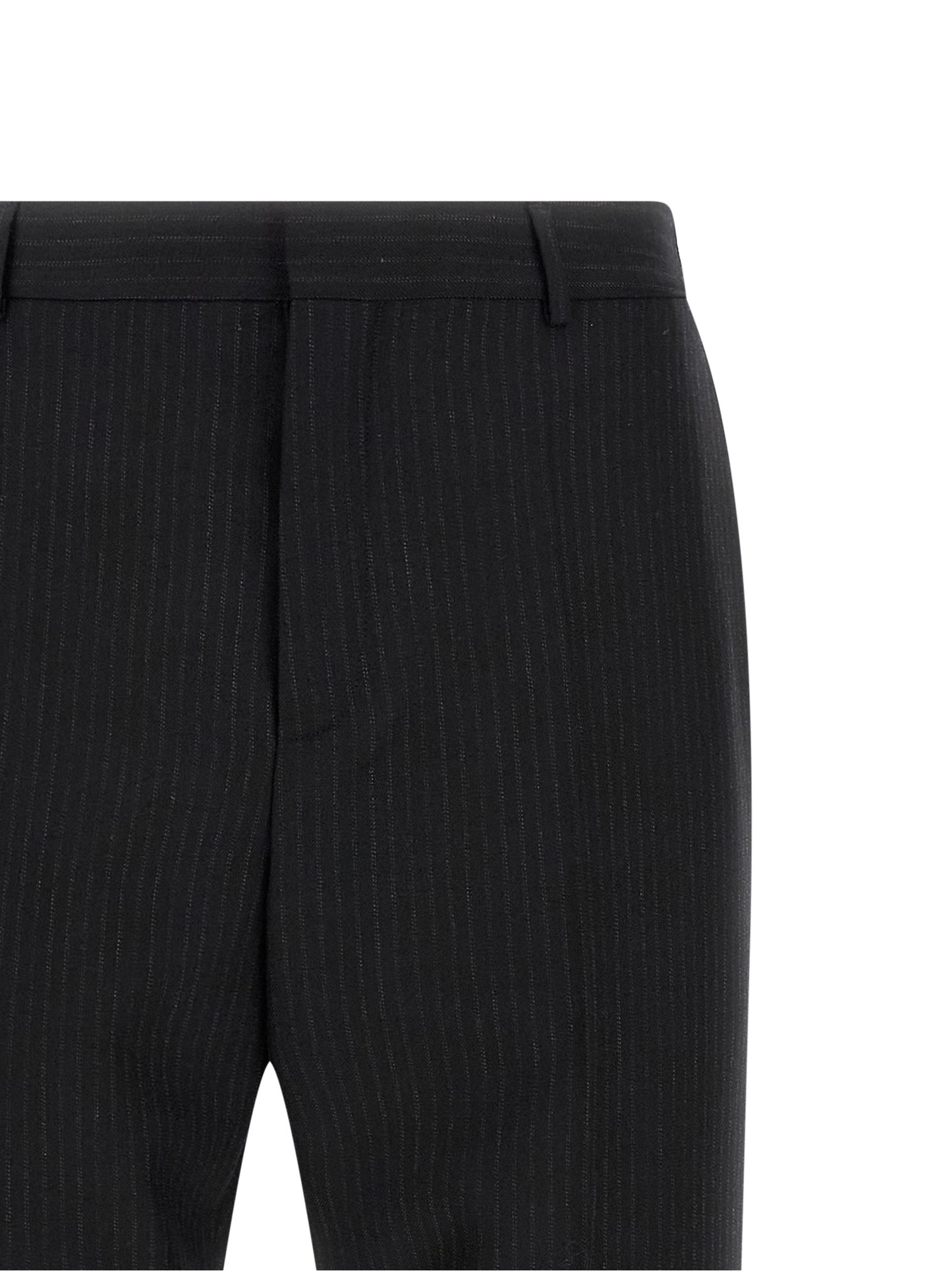 Pantalones de vestir de lana negros Saint Laurent