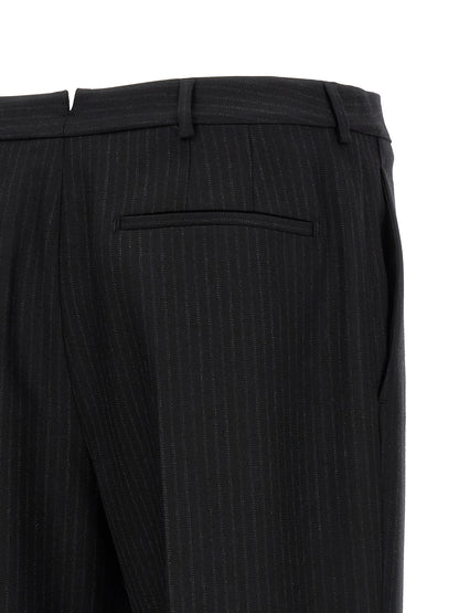 Pantalones de vestir de lana negros Saint Laurent
