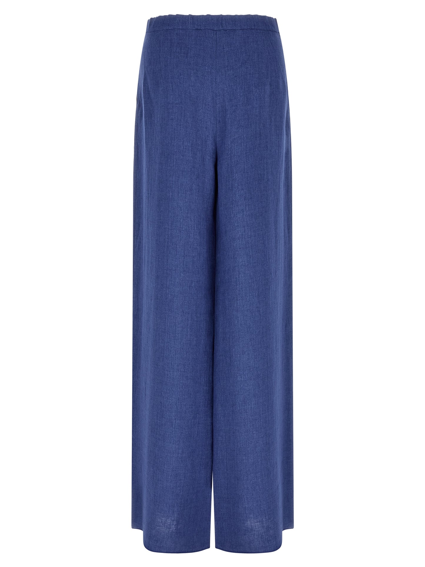 Pantalones casuales de lino azules de Max Mara