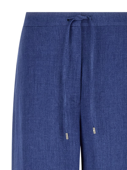 Pantalones casuales de lino azules de Max Mara