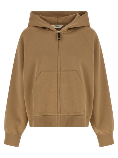 Sudadera con capucha de algodón beige 'S Max Mara