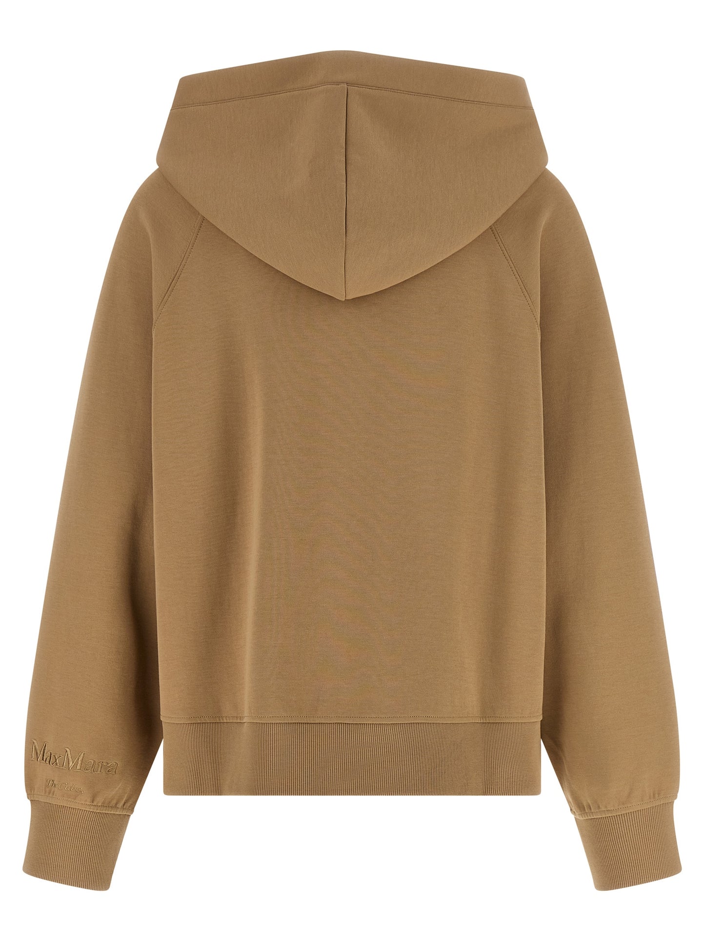Sudadera con capucha de algodón beige 'S Max Mara