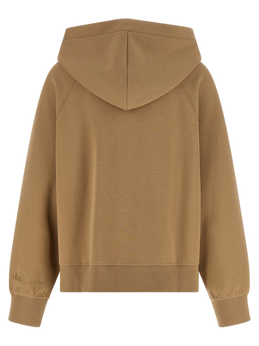 Sudadera con capucha de algodón beige 'S Max Mara