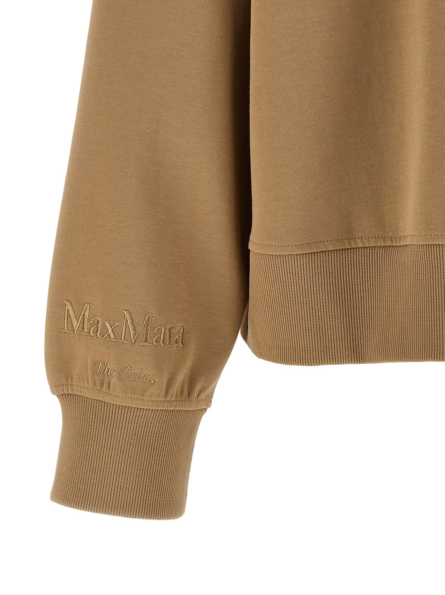 Sudadera con capucha de algodón beige 'S Max Mara