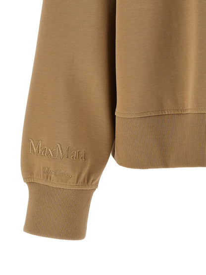 Sudadera con capucha de algodón beige 'S Max Mara