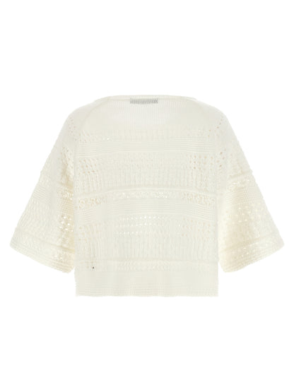 Cárdigan Max Mara de algodón blanco