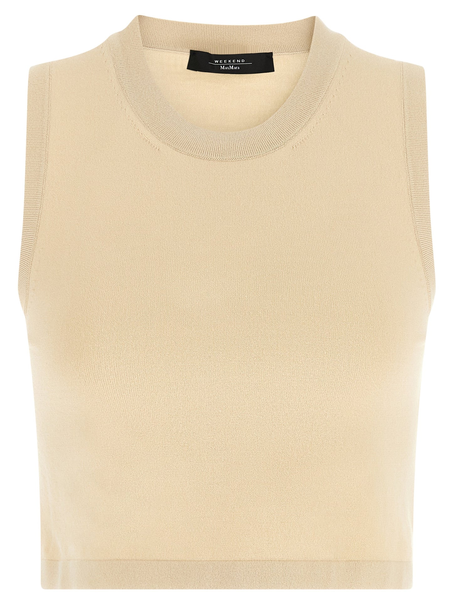 Camiseta sin mangas de viscosa beige Max Mara