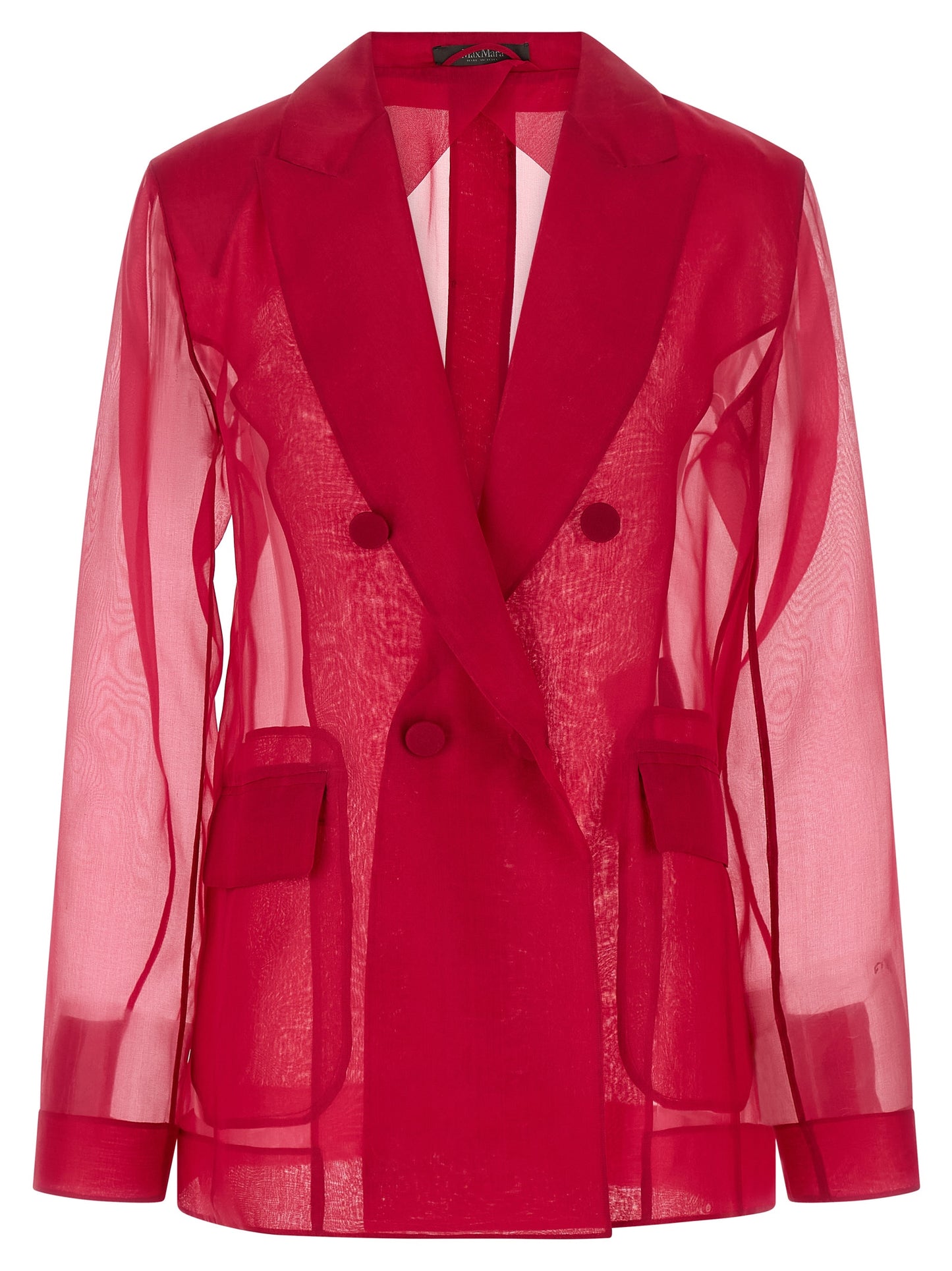 Max Mara Blazer de Seda Fucsia