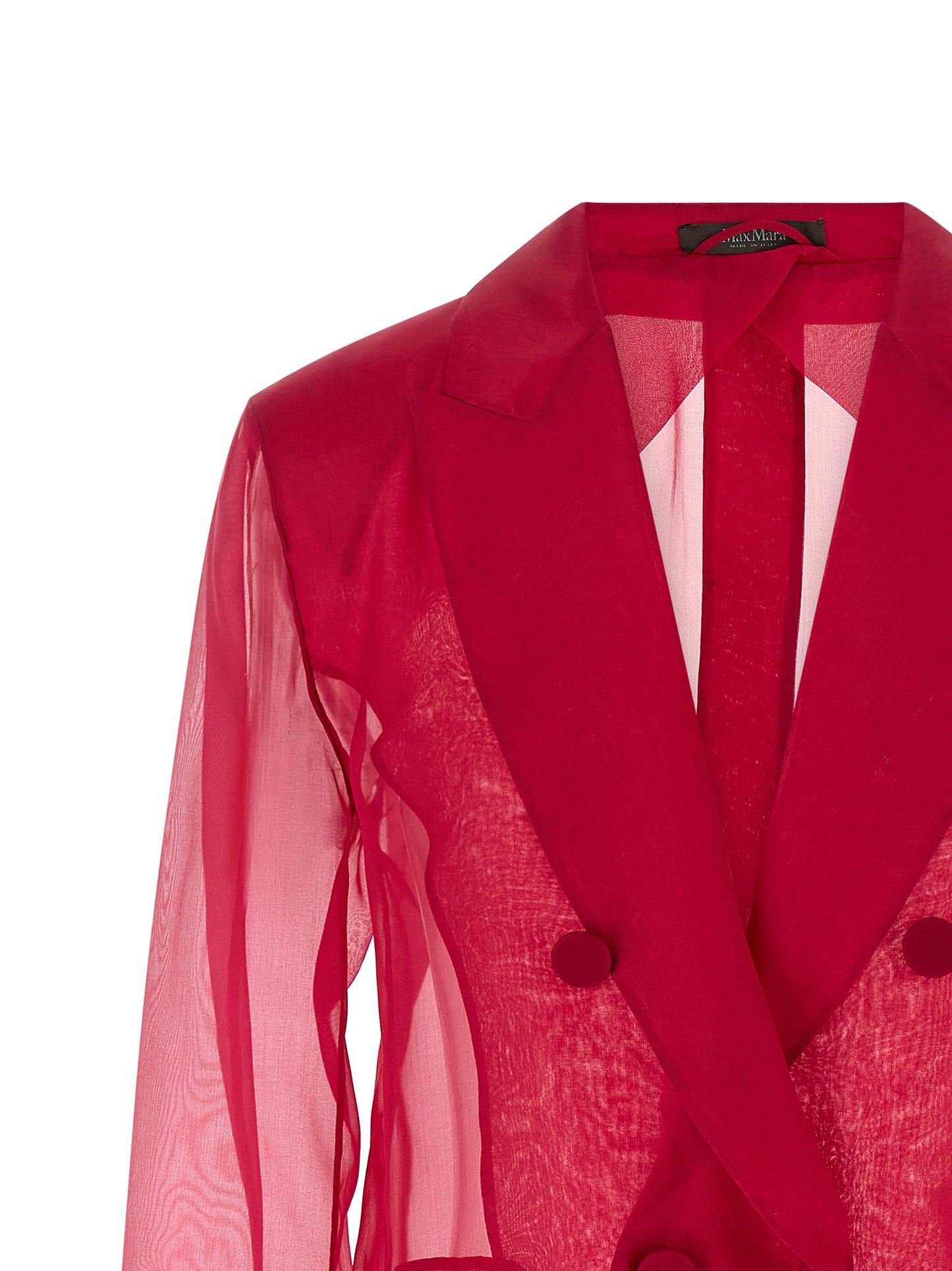 Max Mara Blazer de Seda Fucsia