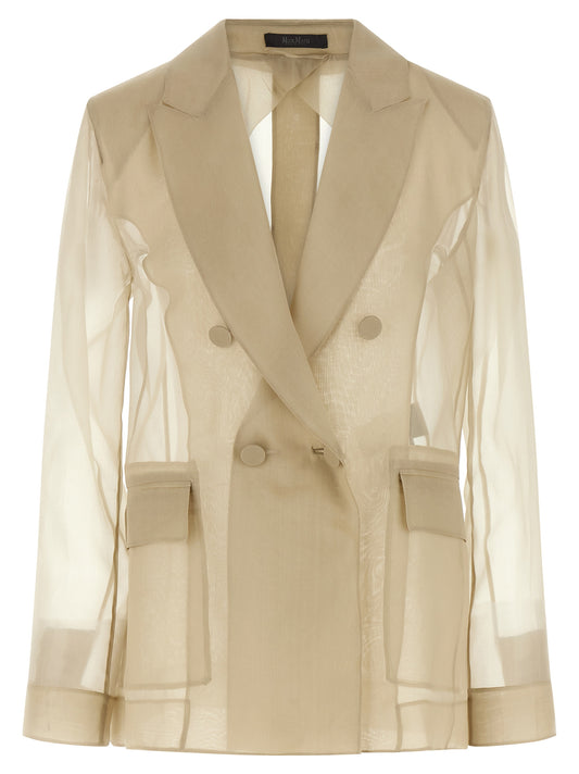 Blazer de seda beige Max Mara