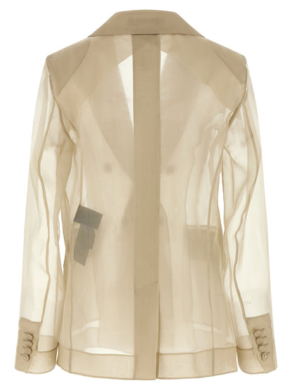 Blazer de seda beige Max Mara