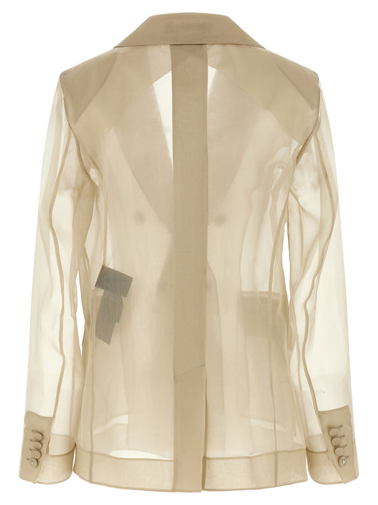 Blazer de seda beige Max Mara
