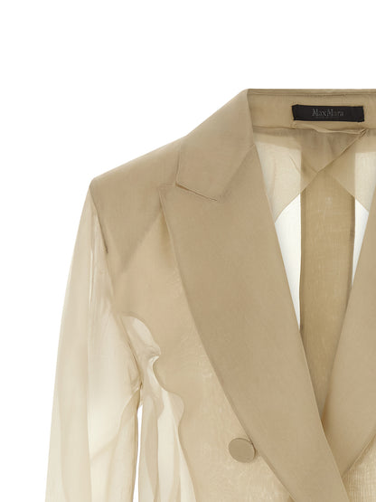 Blazer de seda beige Max Mara