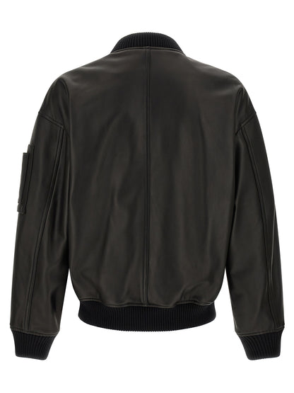 Dsquared² Black Leather Leather Jacket