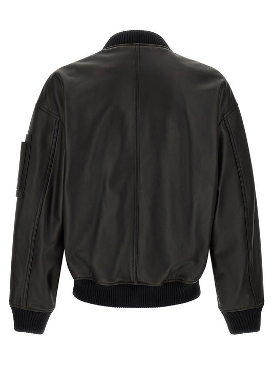 Chaqueta de cuero Dsquared² negra