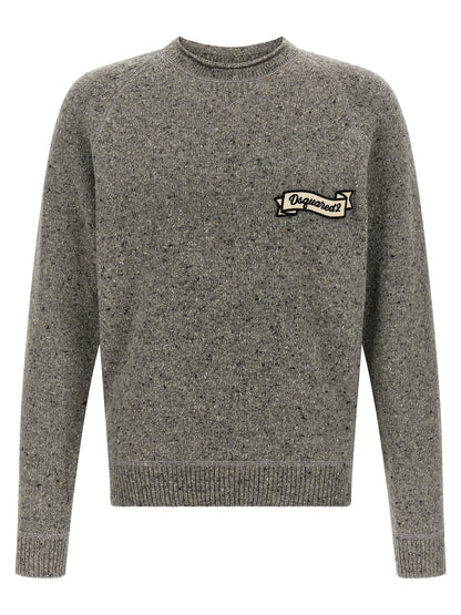 Dsquared² Cardigan en Laine Grise Design Intemporel Basique