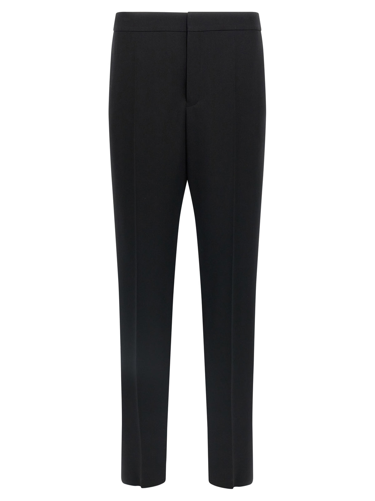 Pantalon De Costume En Laine Noire Saint Laurent