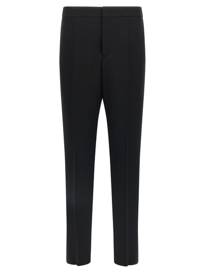 Pantalon De Costume En Laine Noire Saint Laurent
