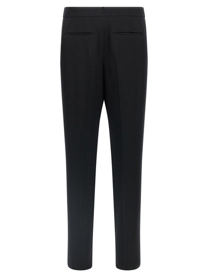 Pantalon De Costume En Laine Noire Saint Laurent